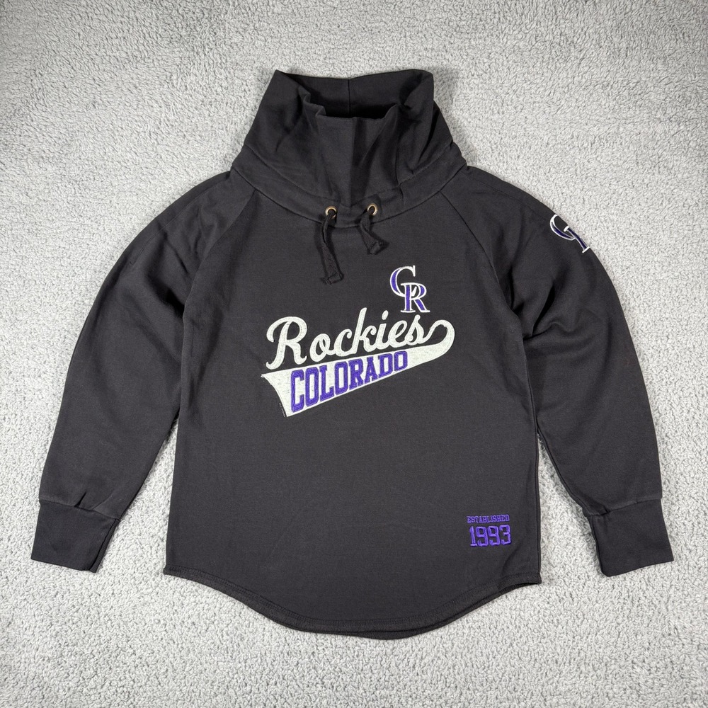 Colorado Rockies Pullover Womens Large MLB‎ Soft As A Grape Cowl Neck Sweatshirt